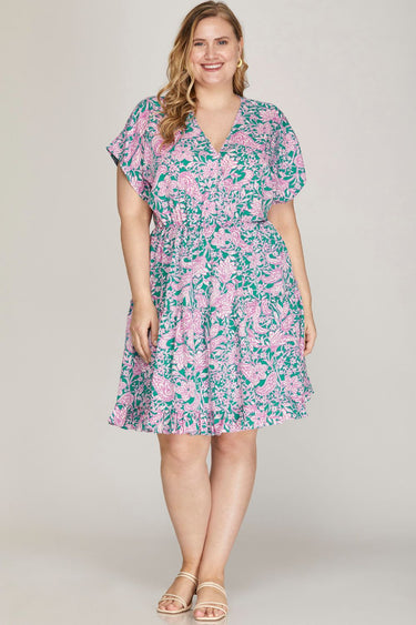 Surplice Sleeve Mini Dress